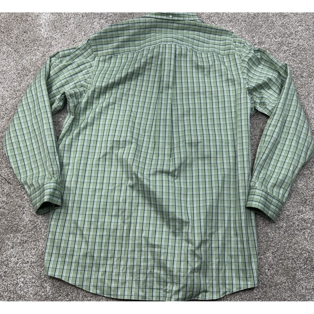 Duluth Trading Shirt Mens Large Tall Plaid Relaxed Fit Green Button Down - Picture 6 of 6